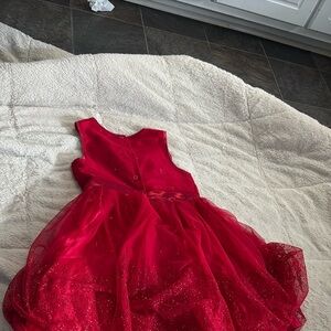 Girls Vibrant Red Sequin Top